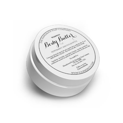 White Body Butter Product Label