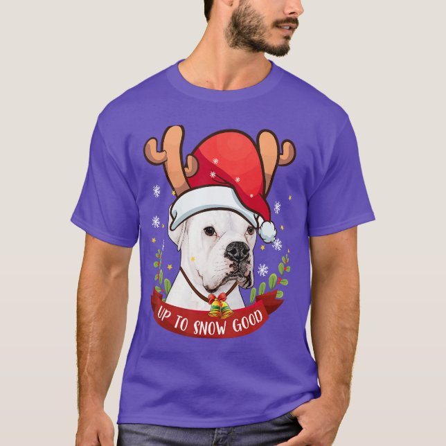 White Boer Dog Rein Christmas Gift Boys Girls frie T-Shirt (Front)