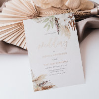 White Boho Flowers Sage Green Leaves Wedding