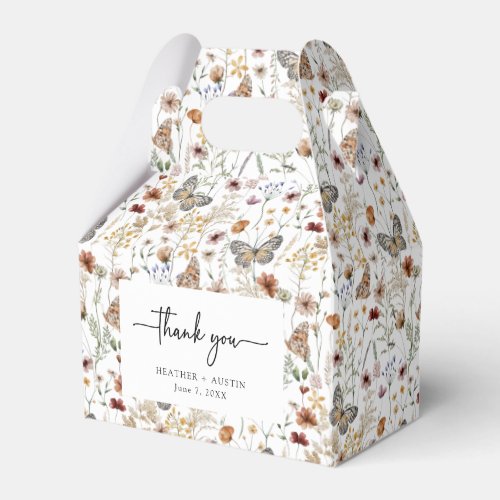 White Boho Wedding Favor Box