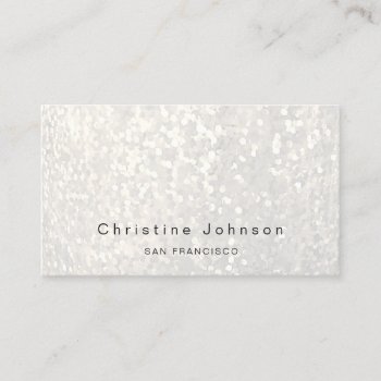 White Bokeh Business Card by amoredesign at Zazzle