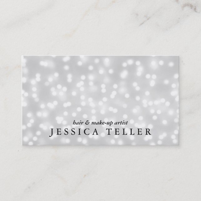 White Bokeh Business Card (Front)