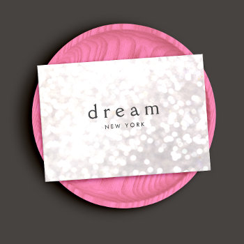 White Bokeh Glitter Modern Event Planner Business Card by sm_business_cards at Zazzle