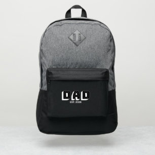 White Bold Varsity Established Dad Port Authority® Backpack