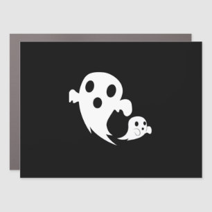 White Boo Car Magnet