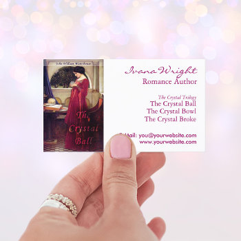 White Book Cover Author Business Card by annaleeblysse at Zazzle