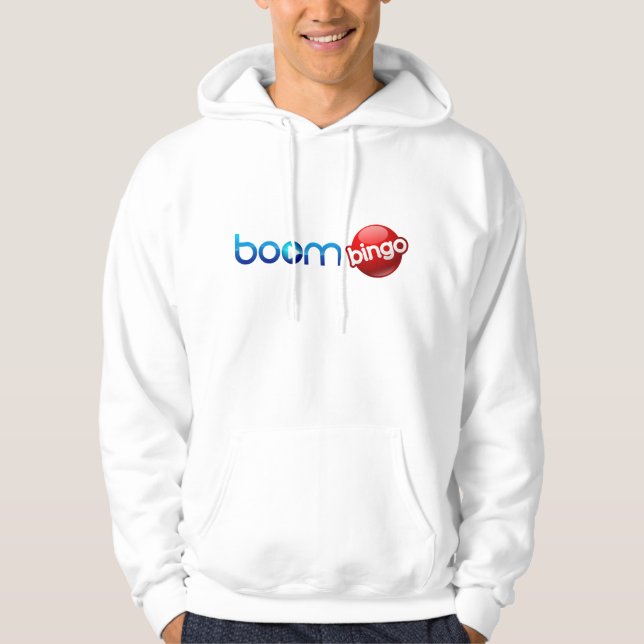 White Boom Bingo Hoodie (Front)
