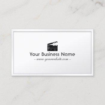 White Border Clapperboard Director Business Card by cardfactory at Zazzle