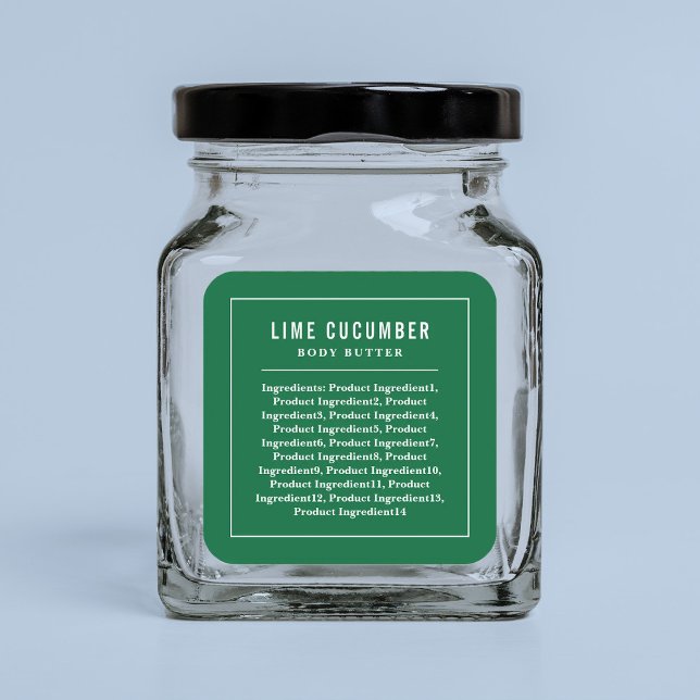 White Border Lines Custom Color Ingredients Label (Creator Uploaded)