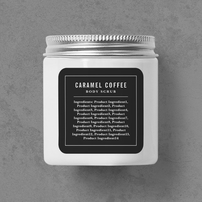 White Border Lines Custom Color Ingredients Label (Creator Uploaded)