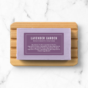 White Border & Lines Editable Color Ingredients Labels