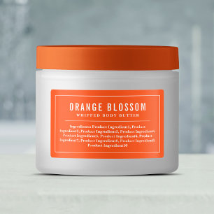 White Border & Lines Editable Color Ingredients Labels