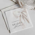 White Bow Bridal Shower Napkins<br><div class="desc">White Bow Bridal Shower Napkins</div>