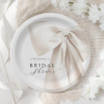 White Bow Bridal Shower Paper Plates<br><div class="desc">White Bow Bridal Shower Paper Plates</div>