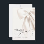 White Bow Bridal Shower Thank You Card<br><div class="desc">White Bow Bridal Shower Thank You Card</div>