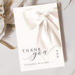 White Bow Bridal Shower Thank You Card<br><div class="desc">White Bow Bridal Shower Thank You Card</div>