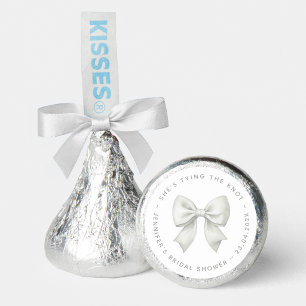White Bow Coquette Bridal Shower Tying The Knot Hershey®'s Kisses®