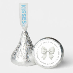 White Bow Coquette Bridal Shower Tying The Knot Hershey®'s Kisses®