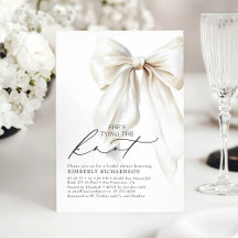 White Bow She's Tying the Knot Bridal Shower