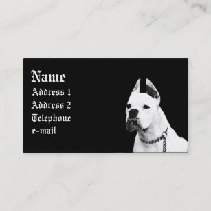 White Boxer business card