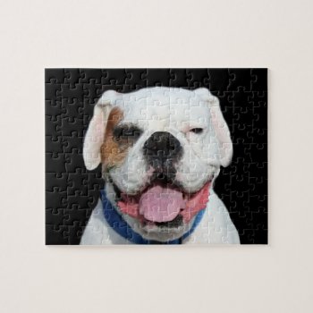 White Boxer Dog Jigsaw Puzzle by ritmoboxer at Zazzle