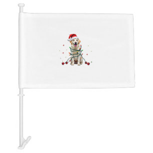 White Boxer Dog Ugly Christmas Sweater Funny Xmas Car Flag