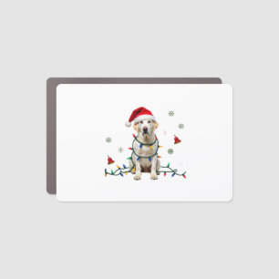 White Boxer Dog Ugly Christmas Sweater Funny Xmas Car Magnet