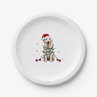 White Boxer Dog Ugly Christmas Sweater Funny Xmas Paper Plates