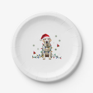 White Boxer Dog Ugly Christmas Sweater Funny Xmas  Paper Plates