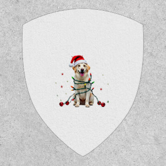 White Boxer Dog Ugly Christmas Sweater Funny Xmas Patch