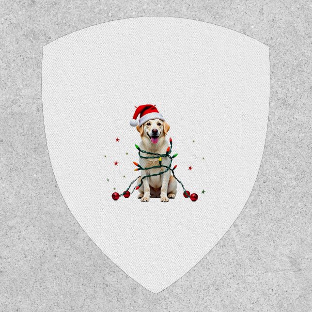 White Boxer Dog Ugly Christmas Sweater Funny Xmas  Patch (Front)