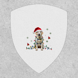 White Boxer Dog Ugly Christmas Sweater Funny Xmas  Patch