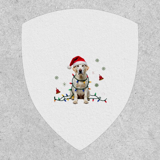 White Boxer Dog Ugly Christmas Sweater Funny Xmas  Patch (Front)