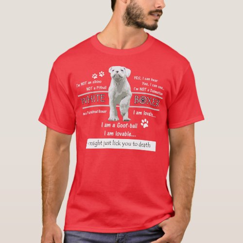 White Boxer Facts  T_Shirt