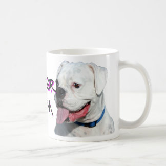 White Boxer Mom mug