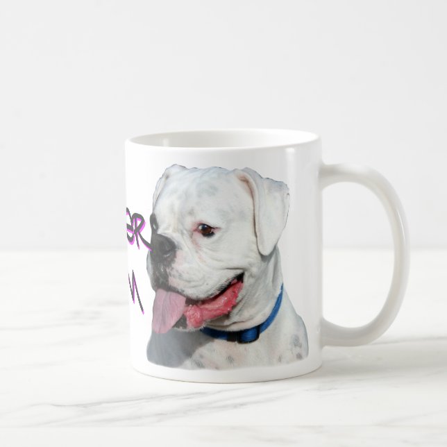 White Boxer Mom mug (Right)