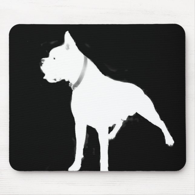 White boxer mousepad (Front)