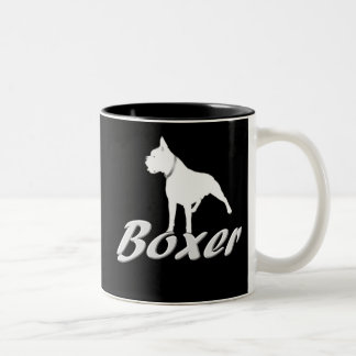 White boxer mug