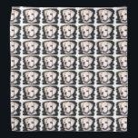 White Boxer puppy Bandana<br><div class="desc">add text or upload your own image</div>