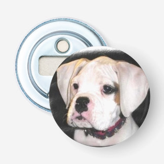 White Boxer puppy Bottle Opener