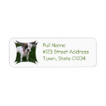 White Boxer Puppy Return Address Label