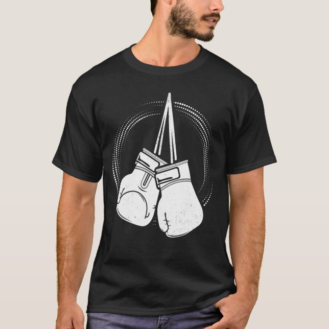 White Boxing Gloves Boxer T-Shirt (Front)