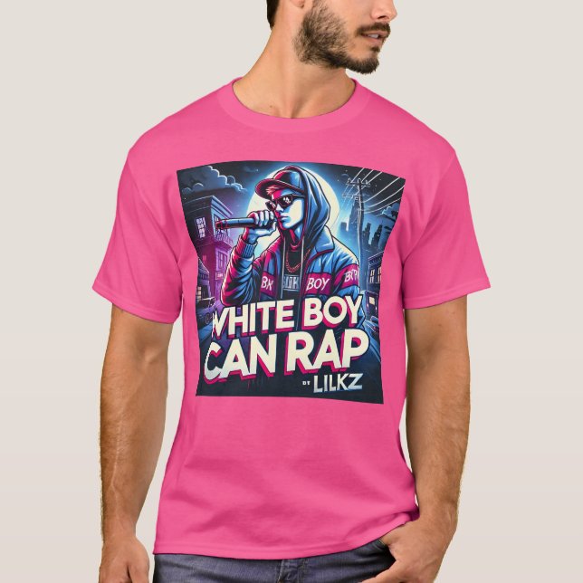 White boy can rap KZ funny T-Shirt (Front)