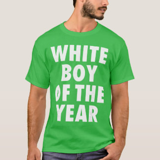 White Boy ofhe Year for Men Boys Funny retro T-Shirt