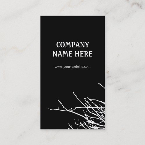 White Branches Business Card Templates