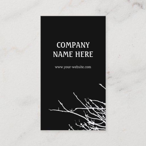 Customizable White Branches Business Card Templates