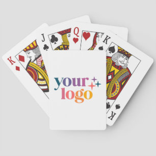 White Branded Modern Custom Logo Poker Cards