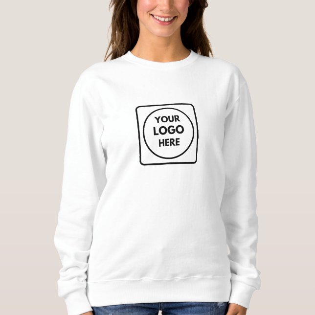 White Branded Staff Apparel | Custom sweater  (Front)
