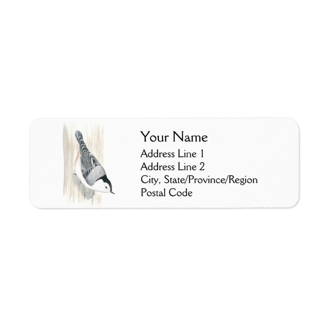 White-Breasted Nuthatch Address Labels (Front)