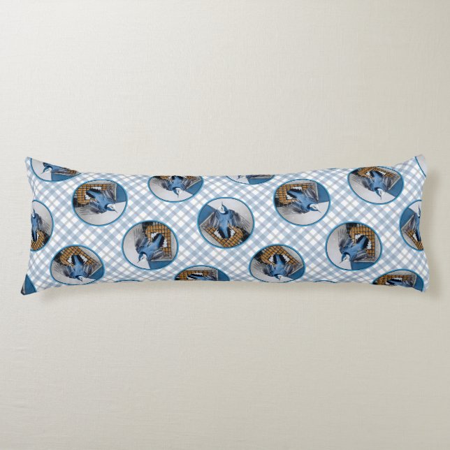 White-Breasted Nuthatch Flying Original Photo Body Pillow (Front)